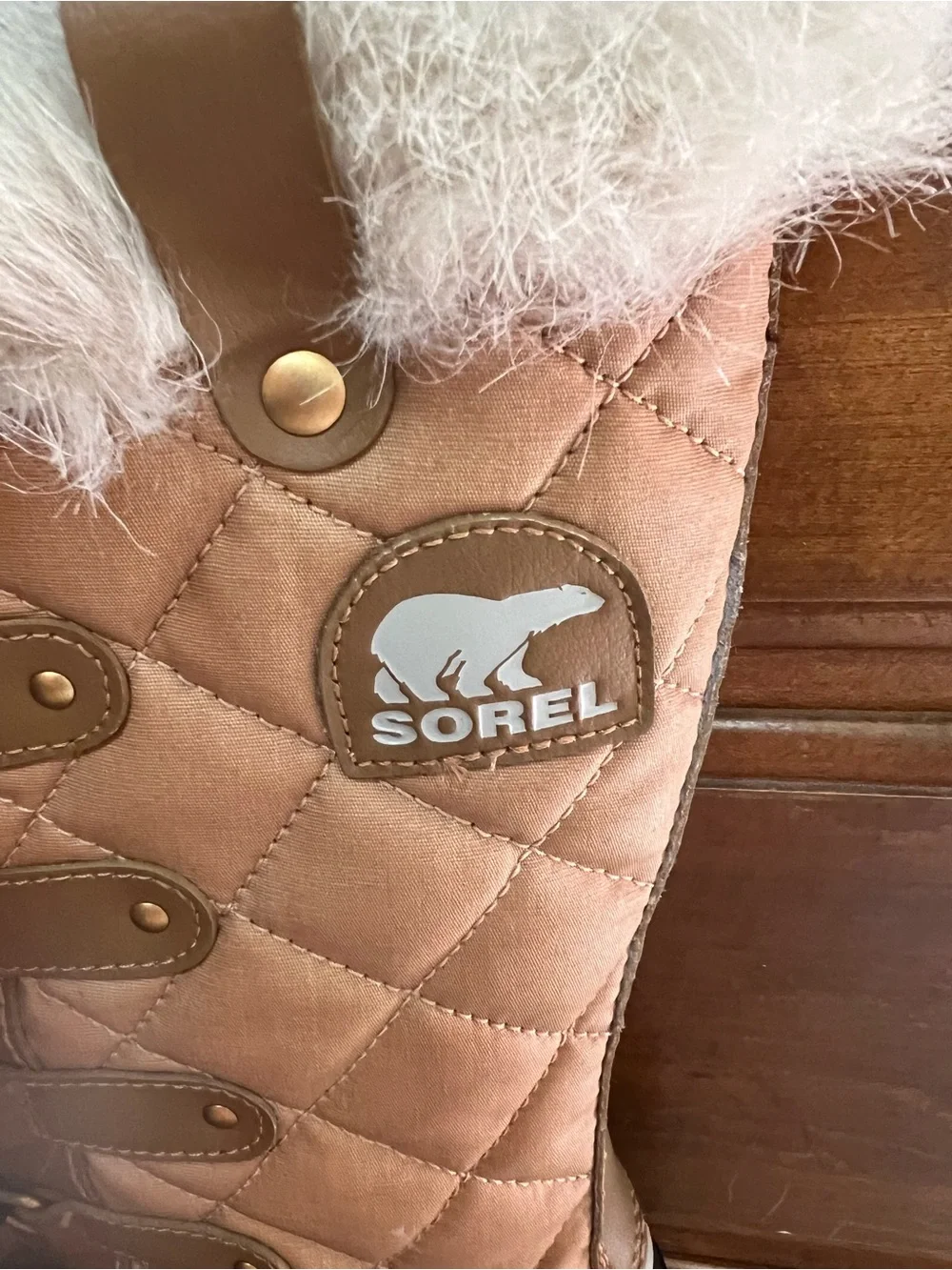 Sorel Tofino Cate Lace-Up Snow Boot for Women - Curry/Black, Size 9.5